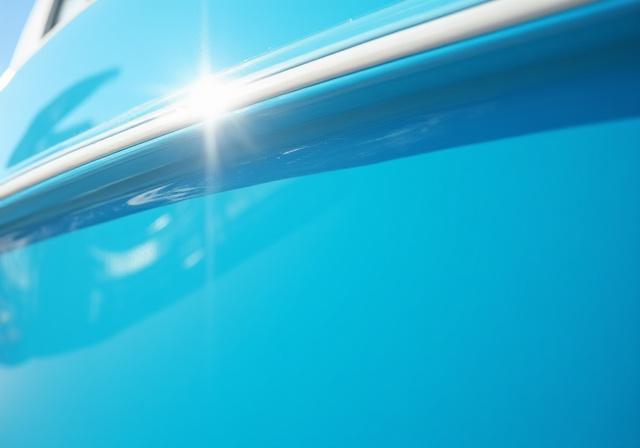 Shiny and restored boat hull after detailing