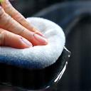 Applicator applying a ceramic coating to a car hood