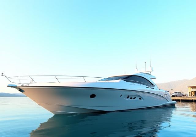 A clean speedboat being detailed on a dock